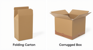 Folding carton vs corrugated box